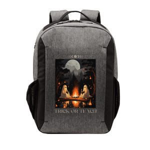 Trick Or Teach Ghost Books Reading Tarot Teachers Halloween Vector Backpack