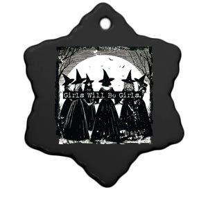 Trick Or Treat Witch Witches Girl Will Be Girl Halloween Ceramic Star Ornament