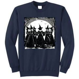 Trick Or Treat Witch Witches Girl Will Be Girl Halloween Sweatshirt