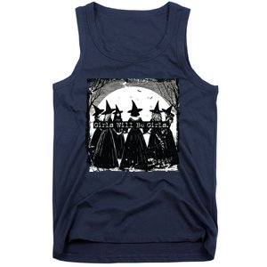 Trick Or Treat Witch Witches Girl Will Be Girl Halloween Tank Top