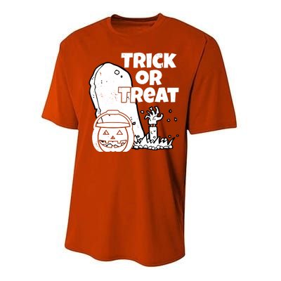 Trick Or Treat Halloween Spooky Graveyard Performance Sprint T-Shirt