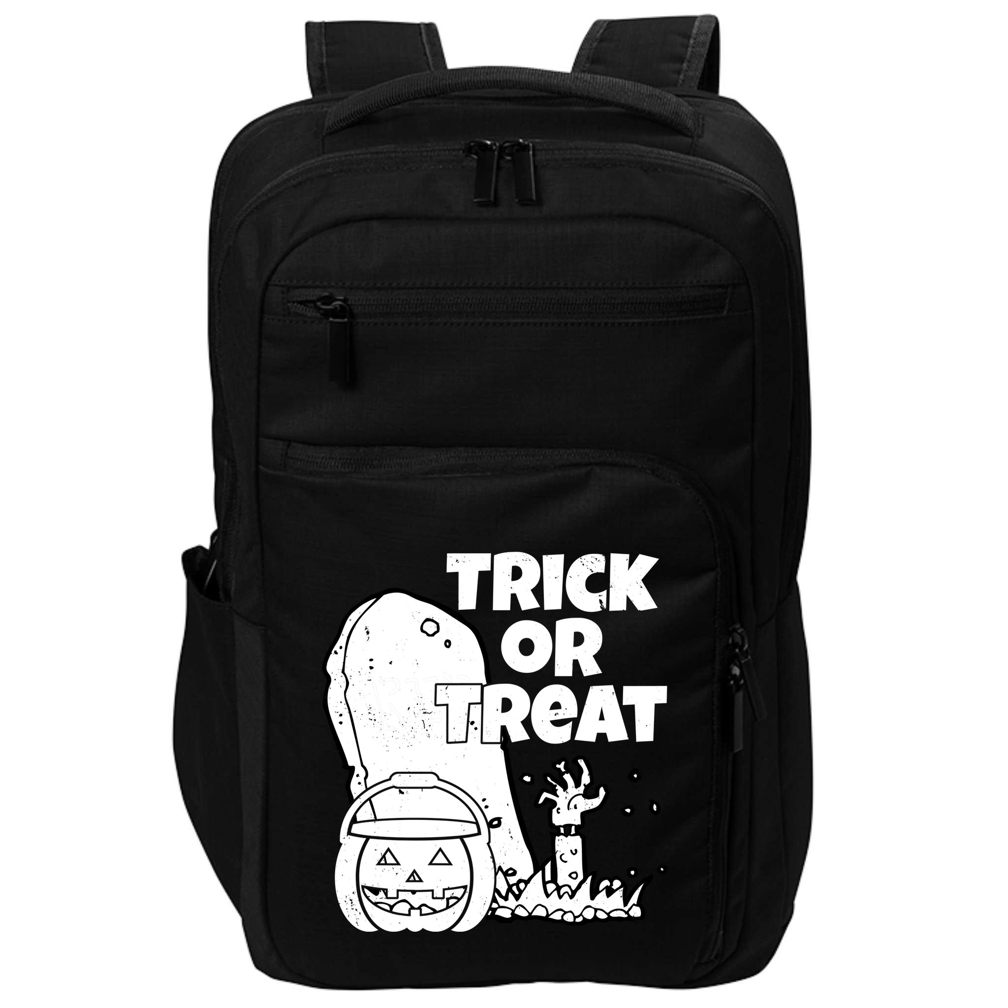 Trick Or Treat Halloween Spooky Graveyard Impact Tech Backpack