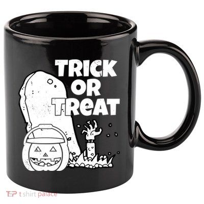 Trick Or Treat Halloween Spooky Graveyard 11oz C Handle Ceramic Mug
