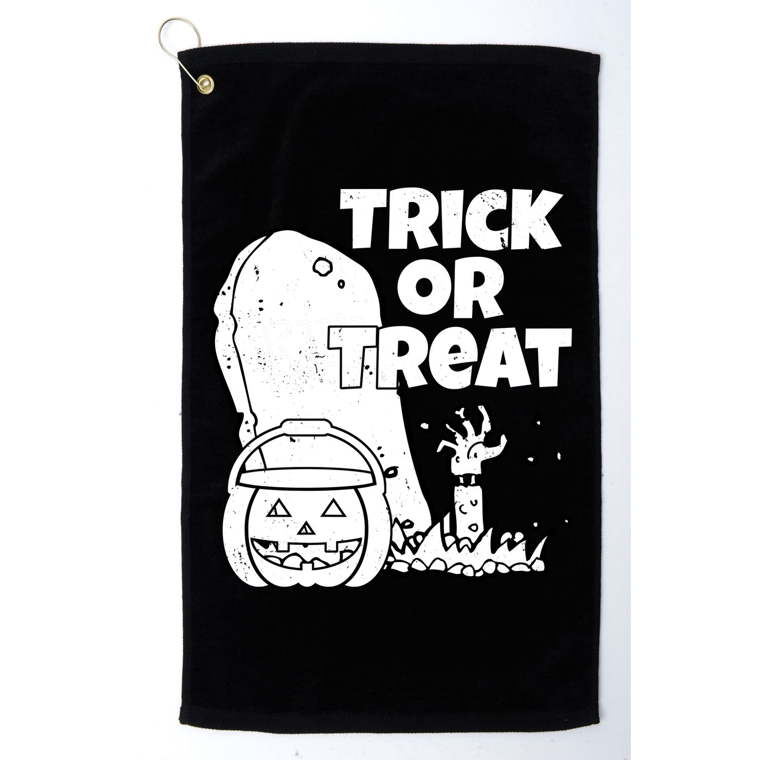 Trick Or Treat Halloween Spooky Graveyard Golf Towel