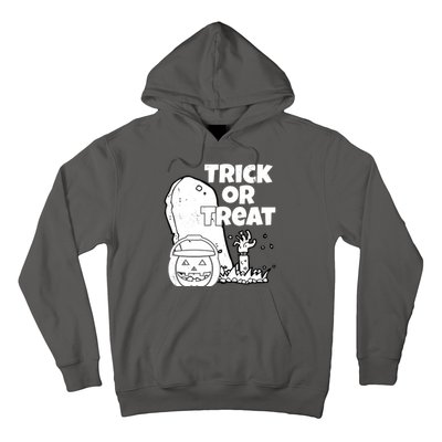 Trick Or Treat Halloween Spooky Graveyard Hoodie