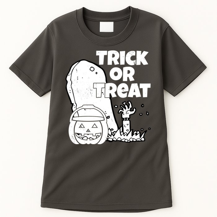 Trick Or Treat Halloween Spooky Graveyard Tall T-Shirt