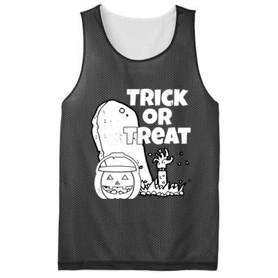 Trick Or Treat Halloween Spooky Graveyard Mesh Reversible Basketball Jersey Tank