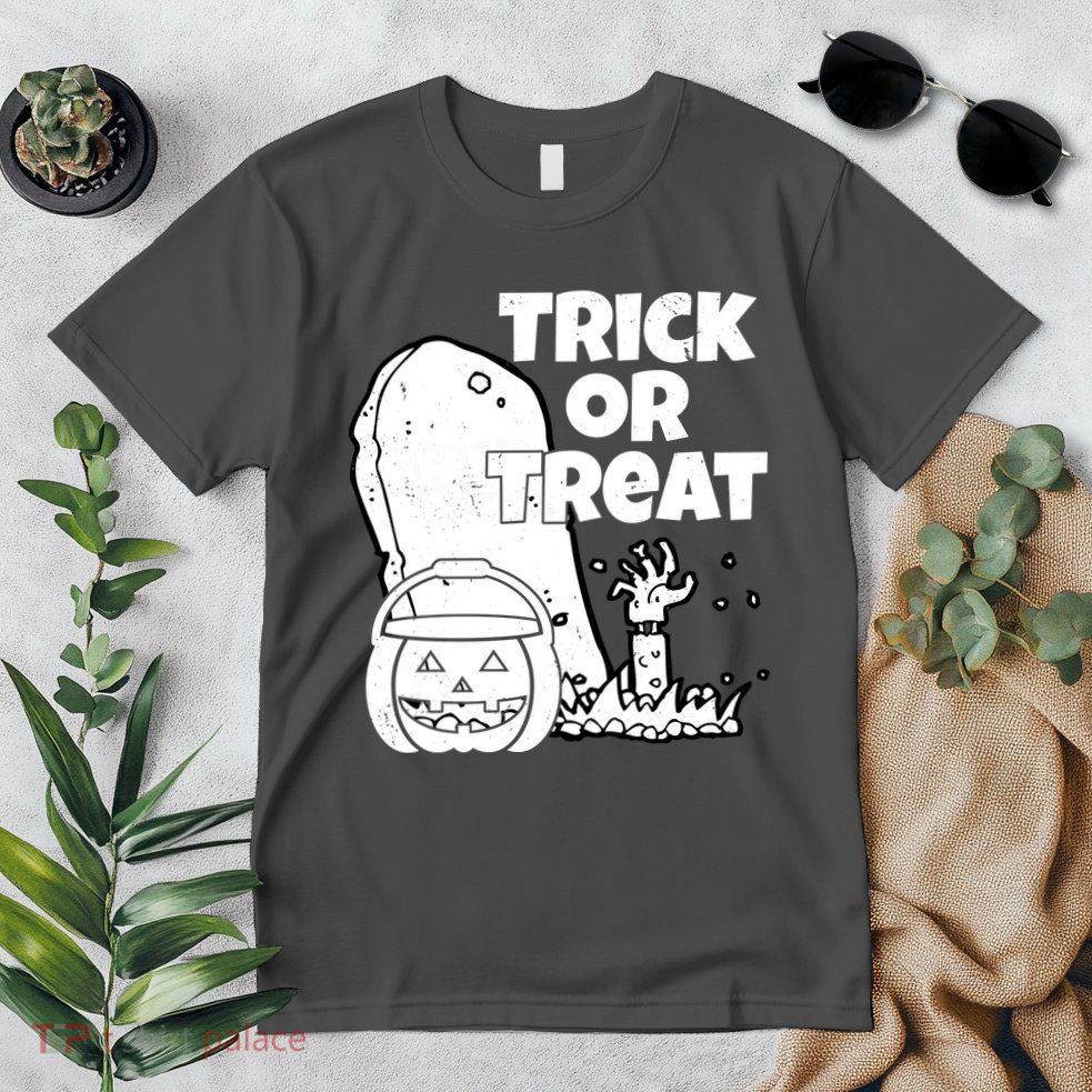 Trick Or Treat Halloween Spooky Graveyard Premium T-Shirt