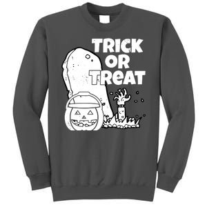 Trick Or Treat Halloween Spooky Graveyard Tall Sweatshirt