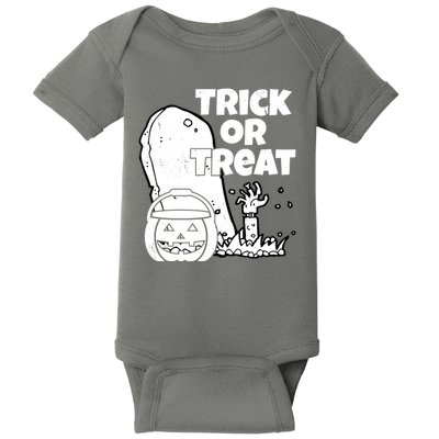 Trick Or Treat Halloween Spooky Graveyard Baby Bodysuit