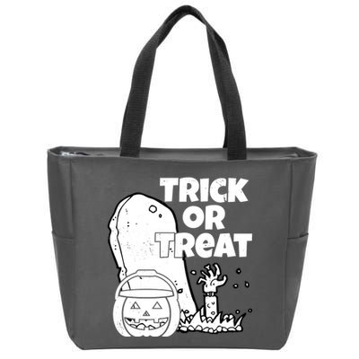 Trick Or Treat Halloween Spooky Graveyard Zip Tote Bag