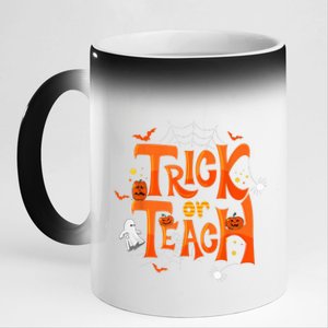 Trick Or Teach Funny Teacher Halloween Costume  Wo 11oz Black Color Changing Mug