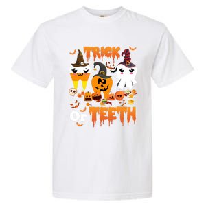 Trick Or Teeth Cute Witch Teeth Dental Dentist Halloween Gift Garment-Dyed Heavyweight T-Shirt