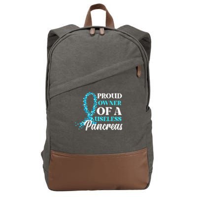 T1D Owner Type 1 Diabetes Awareness Gift Cotton Canvas Backpack