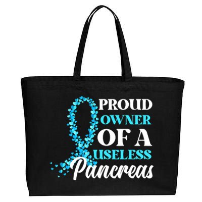 T1D Owner Type 1 Diabetes Awareness Gift Cotton Canvas Jumbo Tote