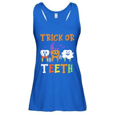 Trick Or Teeth Dental Halloween Treat Dentist Gift Ladies Essential Flowy Tank