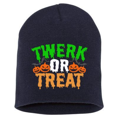 Twerk Or Treat Funny Halloween Trick Or Treat Short Acrylic Beanie