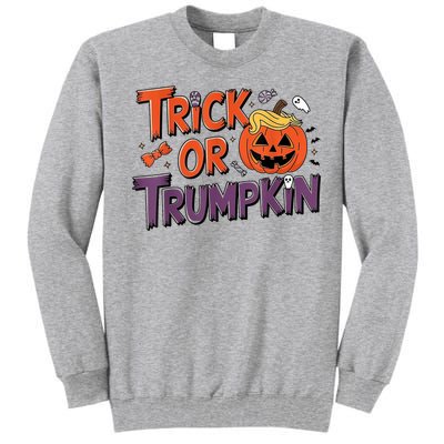 Trick Or Trumpkin Make Halloween Great Again Pro Trump 2024 Tall Sweatshirt