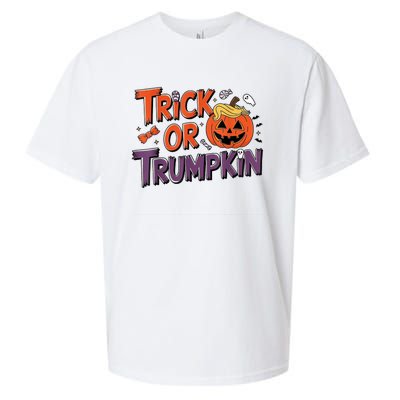 Trick Or Trumpkin Make Halloween Great Again Pro Trump 2024 Sueded Cloud Jersey T-Shirt