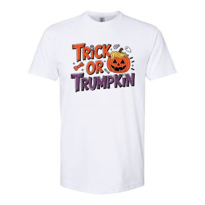 Trick Or Trumpkin Make Halloween Great Again Pro Trump 2024 Softstyle CVC T-Shirt