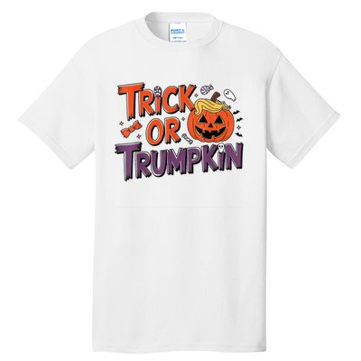 Trick Or Trumpkin Make Halloween Great Again Pro Trump 2024 Tall T-Shirt