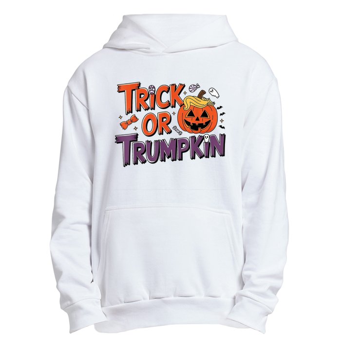 Trick Or Trumpkin Make Halloween Great Again Pro Trump 2024 Urban Pullover Hoodie