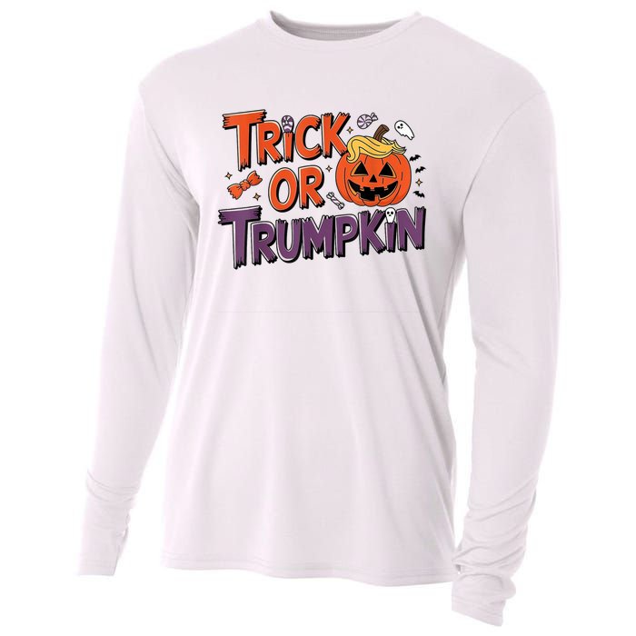 Trick Or Trumpkin Make Halloween Great Again Pro Trump 2024 Cooling Performance Long Sleeve Crew