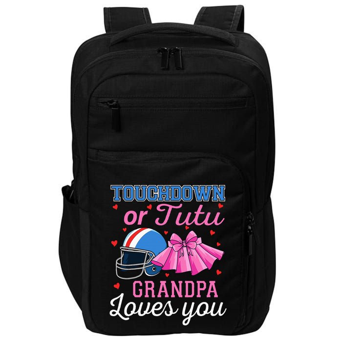 Touchdown Or Tutu Grandpa Loves You Football Gender Reveal Impact Tech Backpack
