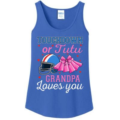 Touchdown Or Tutu Grandpa Loves You Football Gender Reveal Ladies Essential Tank