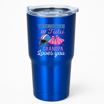 Touchdown Or Tutu Grandpa Loves You Football Gender Reveal Tumbler