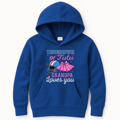 Touchdown Or Tutu Grandpa Loves You Football Gender Reveal Kids Hoodie