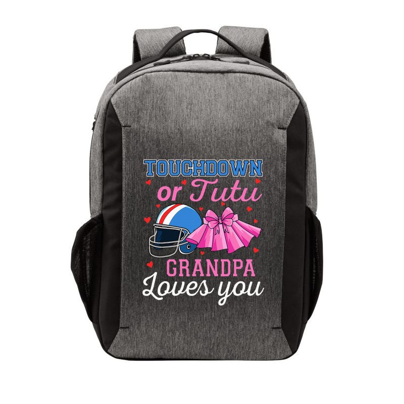 Touchdown Or Tutu Grandpa Loves You Football Gender Reveal Vector Backpack