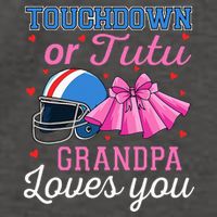 Touchdown Or Tutu Grandpa Loves You Football Gender Reveal Vector Backpack