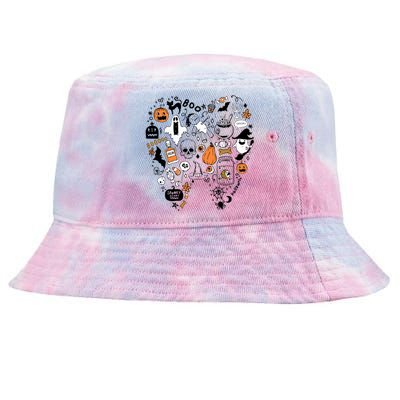 Trick Or Teeth Dental Squad Funny Dentist Halloween Costumes Gift Tie-Dyed Bucket Hat