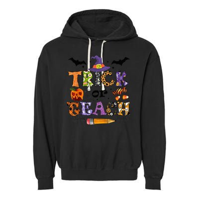 Trick Or Teach Funny Teacher Halloween Costume  Wo Garment-Dyed Fleece Hoodie