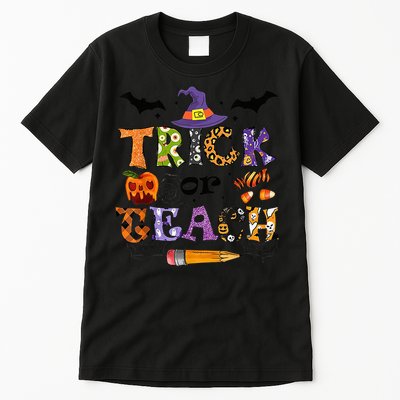 Trick Or Teach Funny Teacher Halloween Costume  Wo Tall T-Shirt