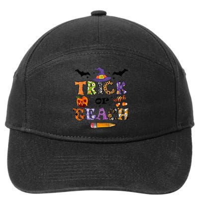 Trick Or Teach Funny Teacher Halloween Costume  Wo 7-Panel Snapback Hat