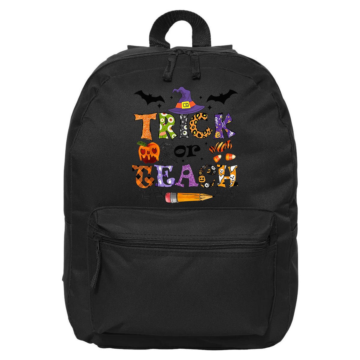 Trick Or Teach Funny Teacher Halloween Costume  Wo 16 in Basic Backpack