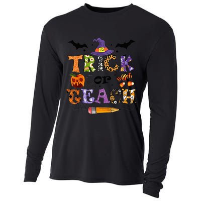 Trick Or Teach Funny Teacher Halloween Costume  Wo Cooling Performance Long Sleeve Crew
