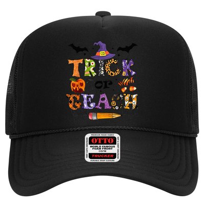 Trick Or Teach Funny Teacher Halloween Costume  Wo Trucker Hat