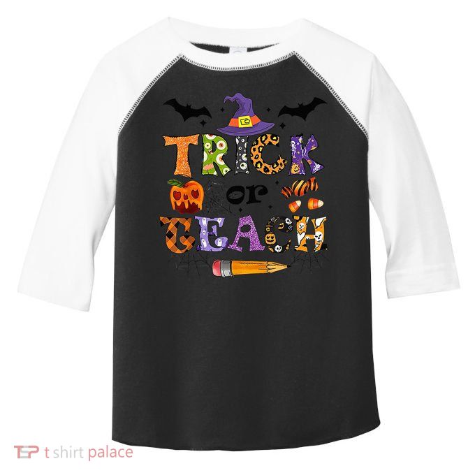 Trick Or Teach Funny Teacher Halloween Costume  Wo Toddler Fine Jersey T-Shirt