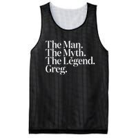 The Original The Man. The Myth. The Legend. Greg. Mesh Reversible Basketball Jersey Tank