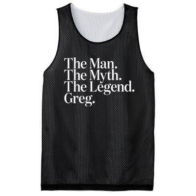 The Original The Man. The Myth. The Legend. Greg. Mesh Reversible Basketball Jersey Tank