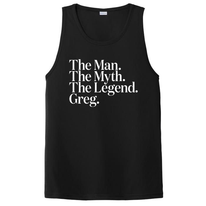 The Original The Man. The Myth. The Legend. Greg. PosiCharge Competitor Tank