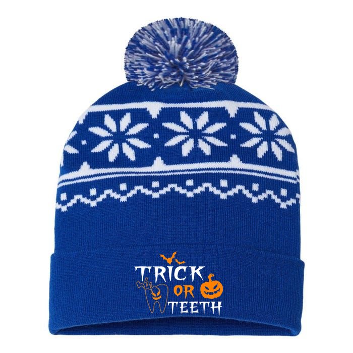 Trick Or Teeth Dentist Hygienist Halloween Costume Gift USA-Made Snowflake Beanie