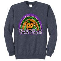 Trick Or Teach Funny Teacher Halloween Rainbow Pumpkin Sweatshirt