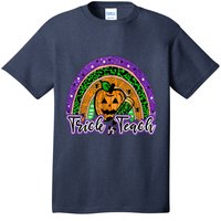 Trick Or Teach Funny Teacher Halloween Rainbow Pumpkin T-Shirt