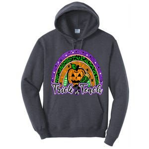 Trick Or Teach Funny Teacher Halloween Rainbow Pumpkin Tall Hoodie