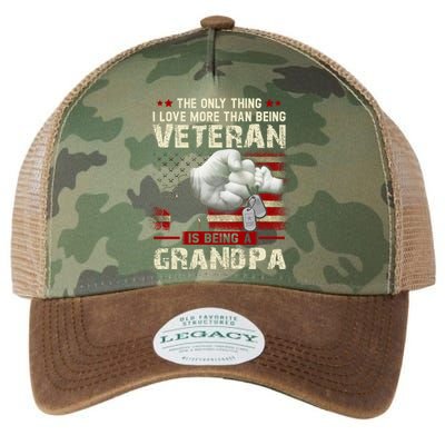 The Only Thing I Love More Than Being A Veteran Grandpa Legacy Tie Dye Trucker Hat