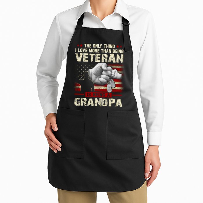 The Only Thing I Love More Than Being A Veteran Grandpa Apron
